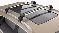 Багажник на крышу Mitsubishi Outlander 2013- на интегрированные рейлинги серый Turtle Can Otomotiv
