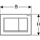 Кнопка зливу для інсталяції GEBERIT подвійна біла 101720 115.080.KJ.1, фото 2