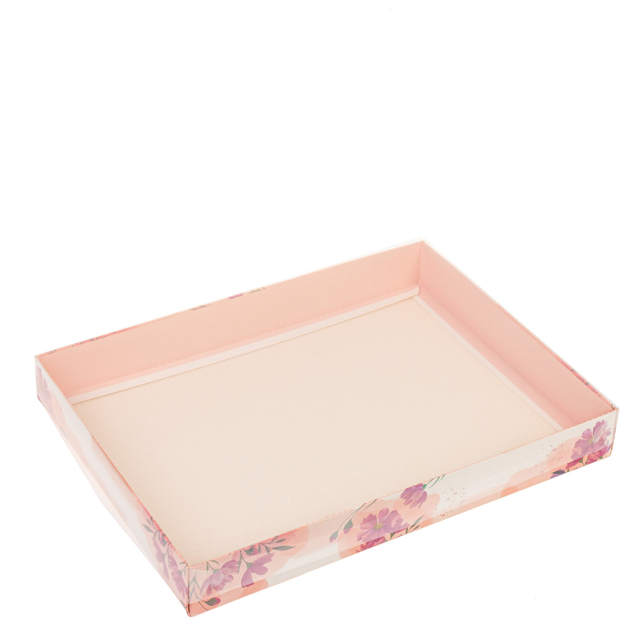 Коробка 320х240х40 для пряника з прозорою кришкою, рожева, фото 1