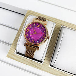 Годинник наручний Louis Vuitton Diamonds Gold-Violet