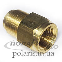 З'єднувач різьбовий папа - мама 1/2"SAE Male х 3/8"SAE Female