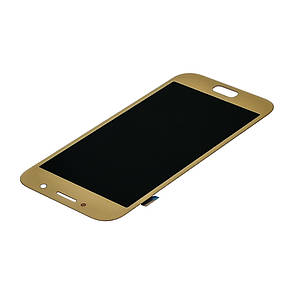 Дисплей (lcd екран) для Samsung A520 Galaxy A5 (2017) з золотистим тачкрином OLED, фото 2