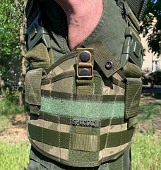 Тактична кобра Attack, на стегно, на ногу, що регулює об'єм, колір хакі