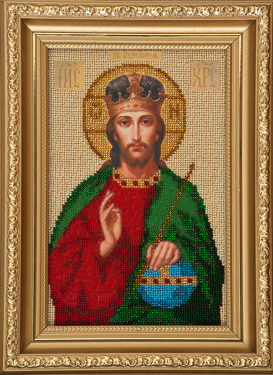 Схема для вишивки бісером Ісус Вседержитель І-001 (габардин), фото 1