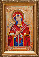 Схема для вишивки бісером Семистрільна ікона Божої Матері І-023 (габардин)