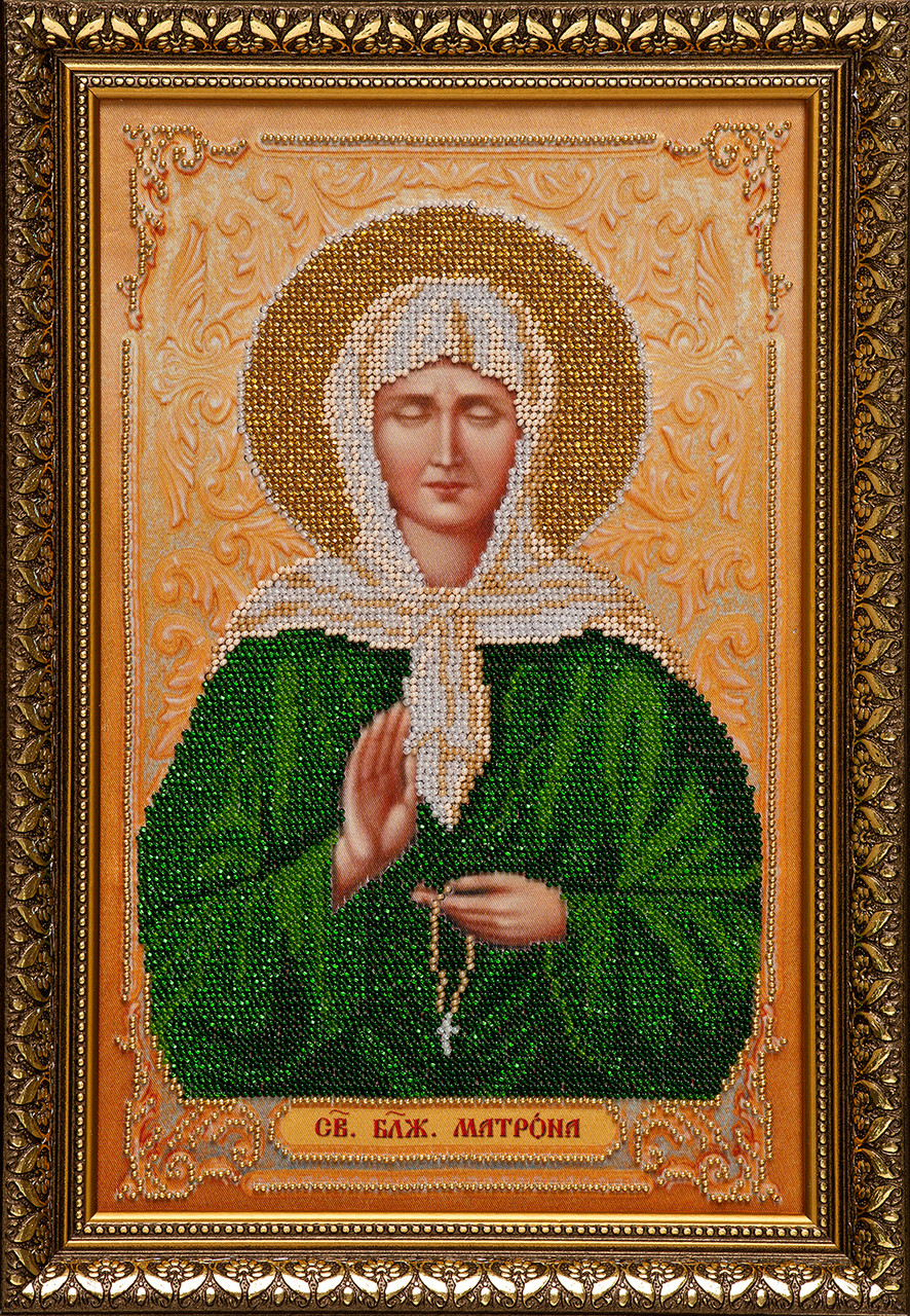 Схема для вишивки бісером Св. Матрена І-027 (габардин), фото 1