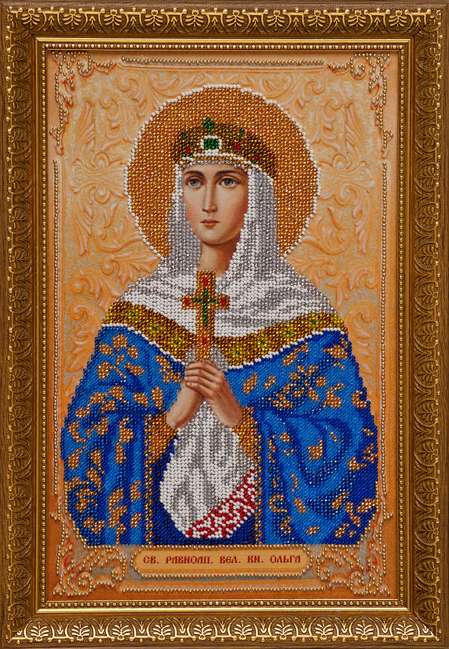 Схема для вишивки бісером Св. Ольга І-031 (габардин), фото 1