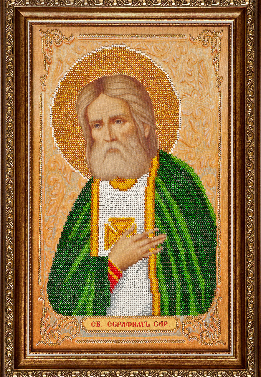 Схема для вишивки бісером Св. Серафим І-041 (габардин), фото 1