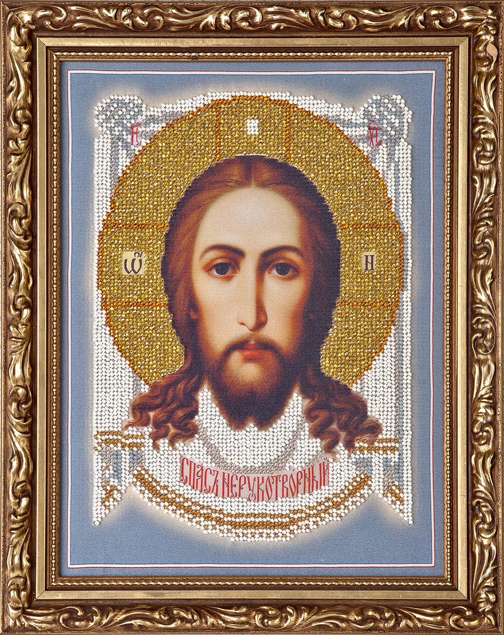 Схема для вишивки бісером Спас Нерукотворний І-049 (габардин)