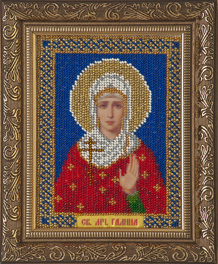 Схема для вишивки бісером Св. Галина І-074 (габардин), фото 1