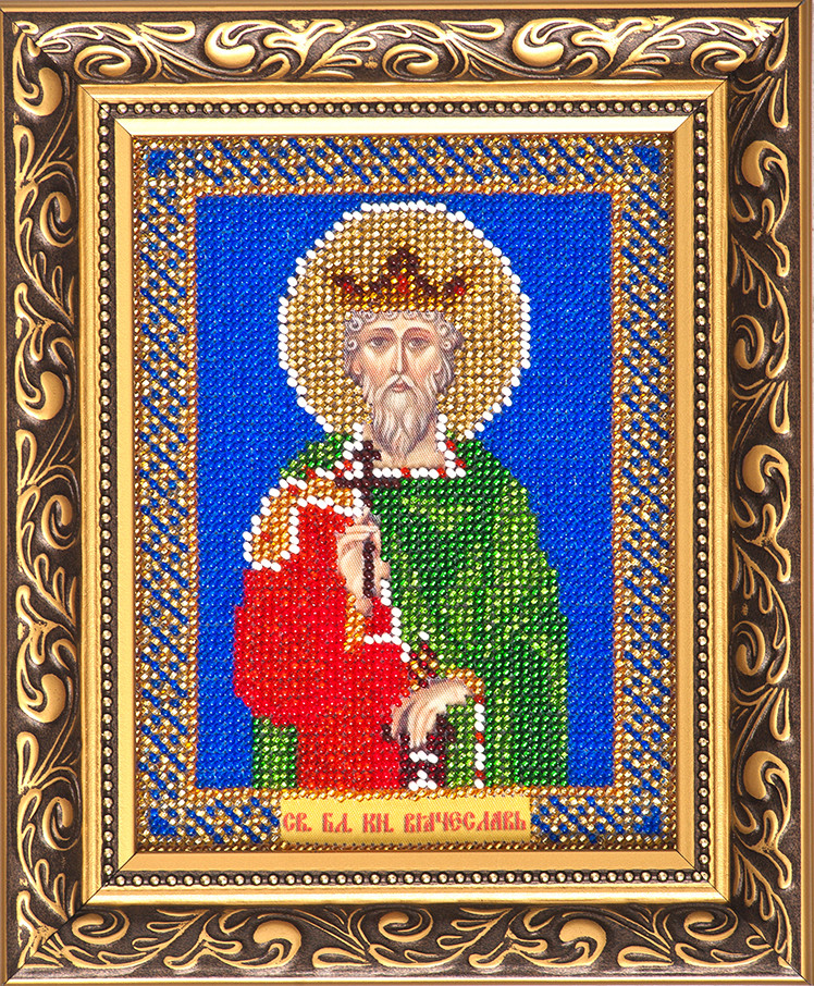 Схема для вишивки бісером Св. Вячеслав І-086 (габардин), фото 1