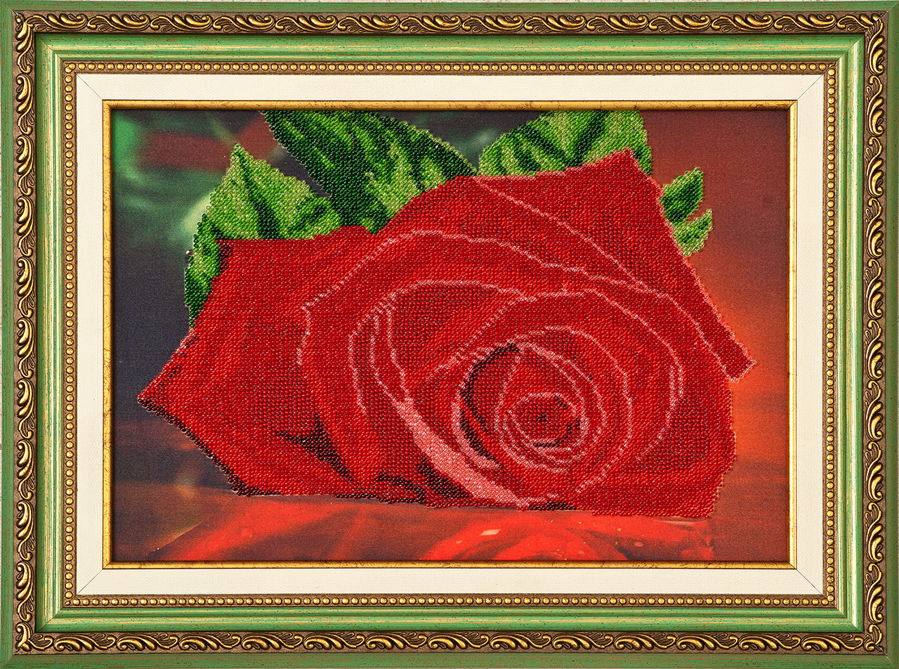 Схема для вишивки бісером Троянда К-014 (габардин), фото 1