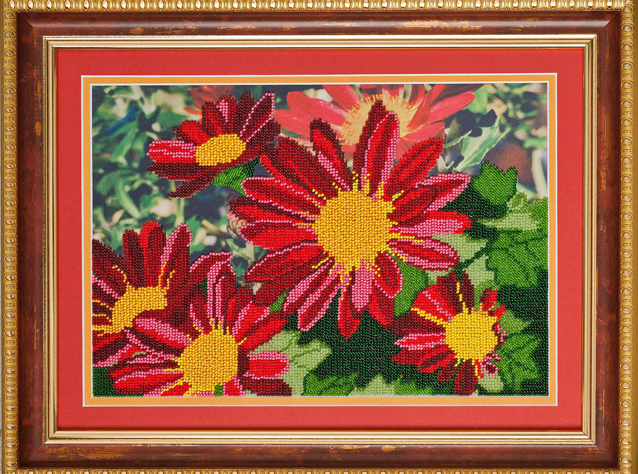 Схема для вишивки бісером Гербери К-015 (габардин), фото 1