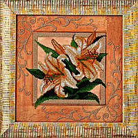 Схема для вишивки бісером Розкішні ліліі К-035 (габардин)