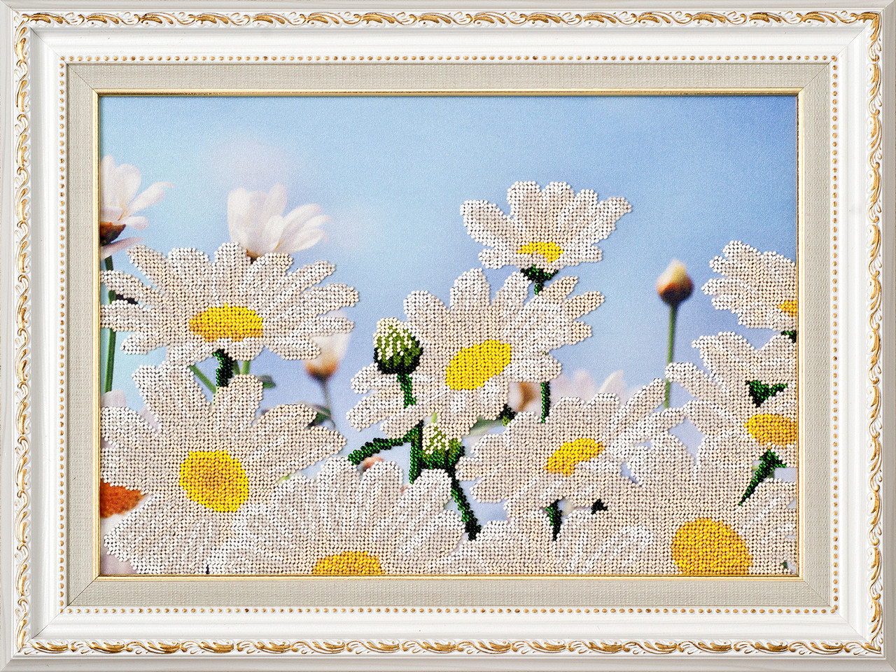 Схема для вишивки бісером Ромашковое поле К-038 (габардин), фото 1