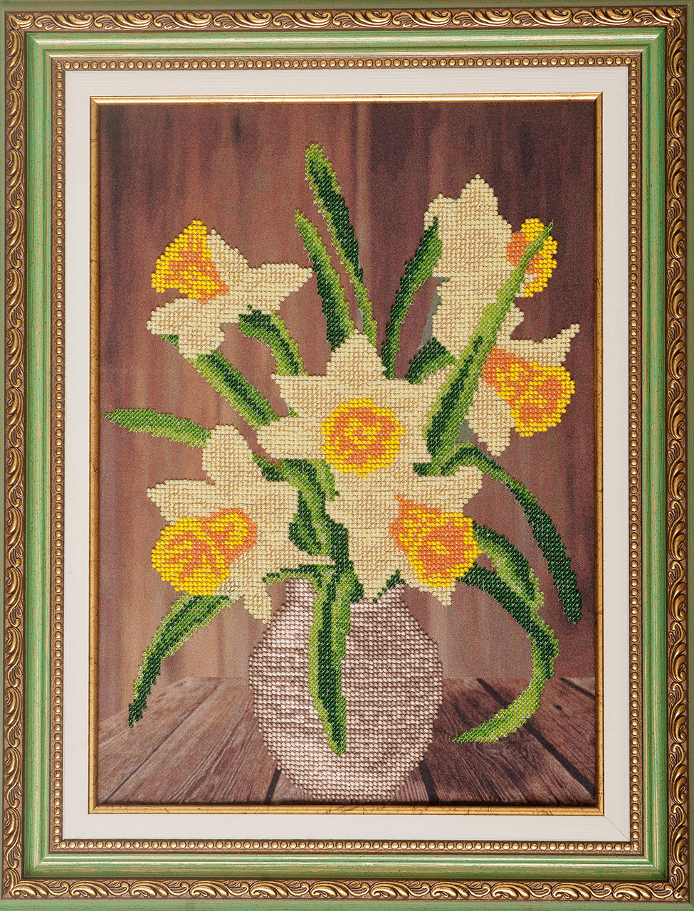 Схема для вишивки бісером Нарцисси К-070 (габардин), фото 1