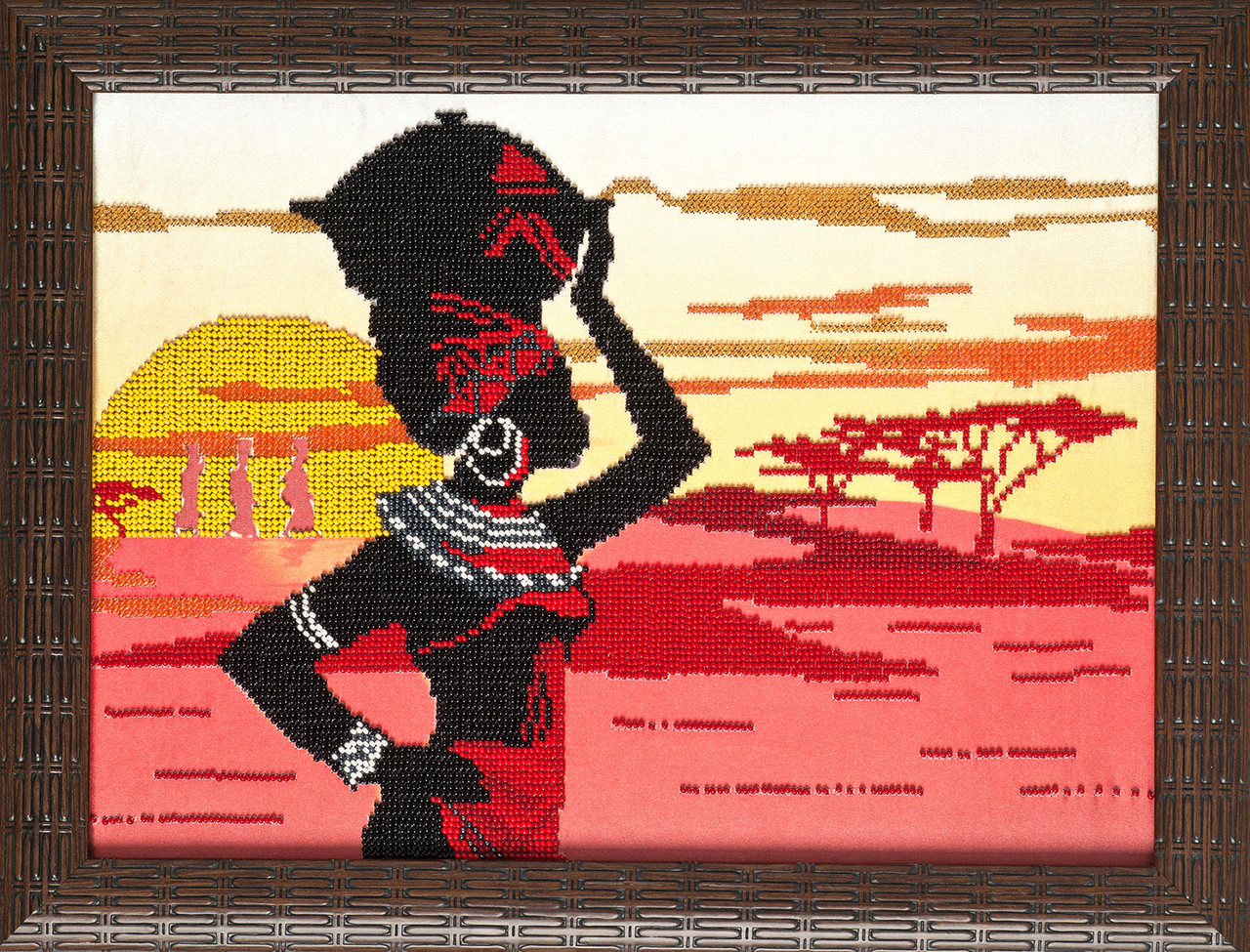 Схема для вишивки бісером Л-011 (габардин) Африканські мотиви, фото 1