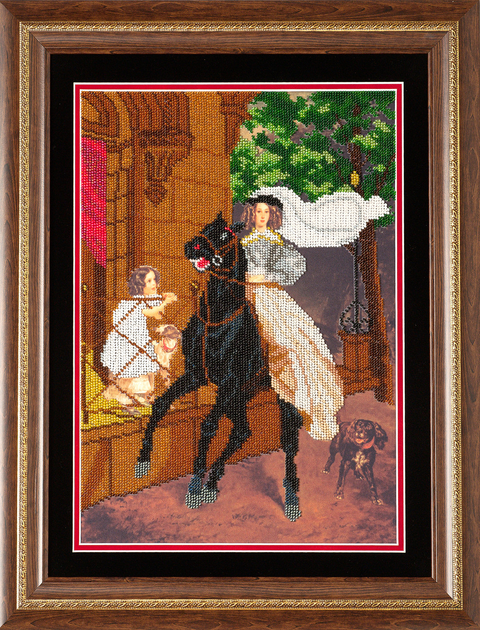 Схема для вишивки бісером Л-023 (габардин) Вершниця, фото 1