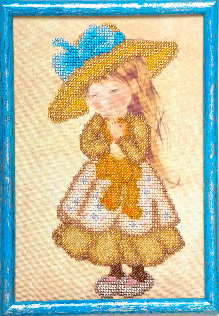 Схема для вишивки бісером Л-031 (габардин) Дівчина, фото 1