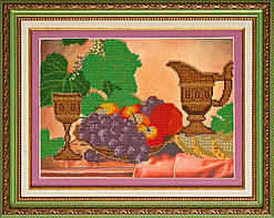 Схема для вишивки бісером Фрукти у вазі Н-002 (габардин)