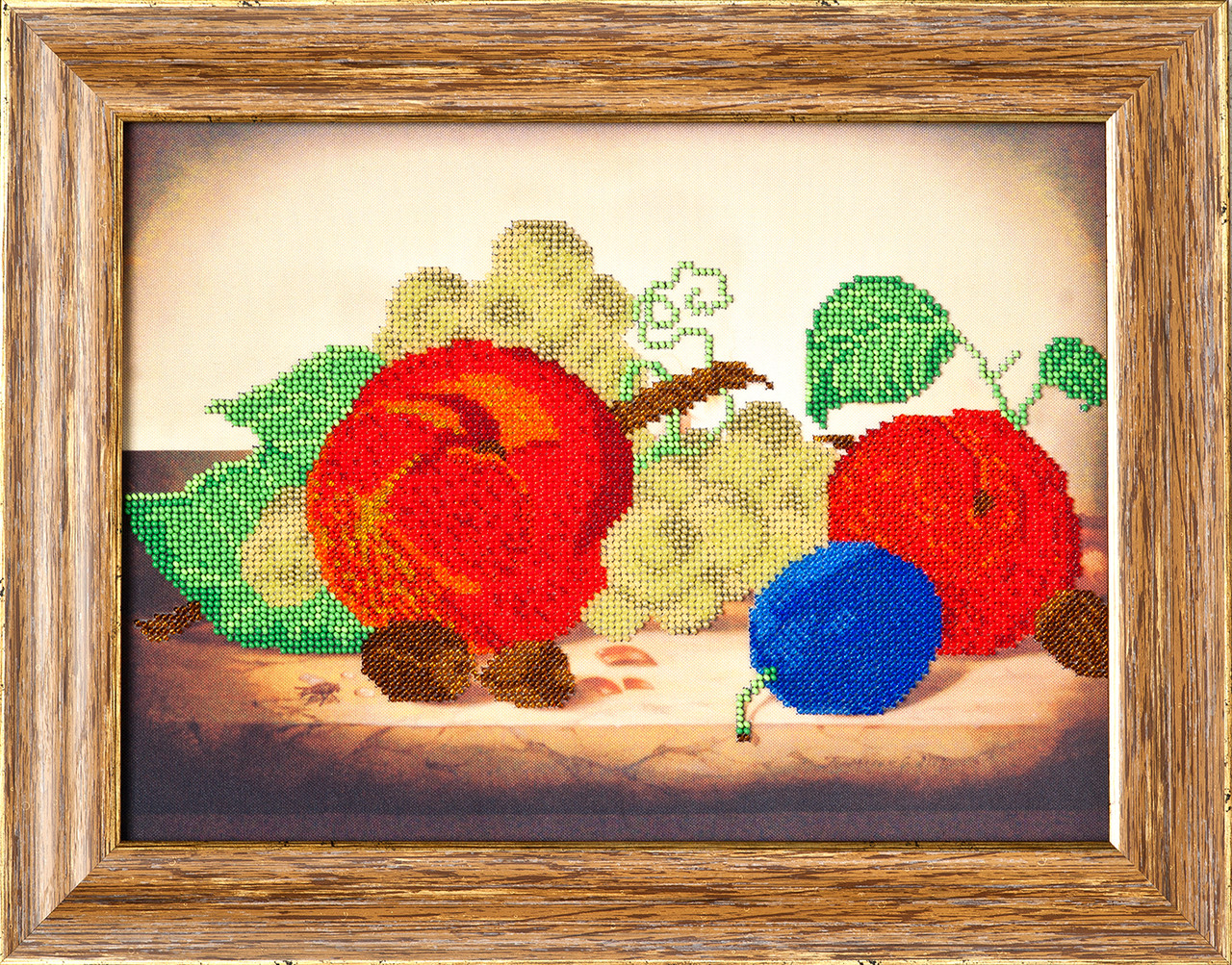 Схема для вишивки бісером Натюрморт з персиками Н-003 (габардин), фото 1