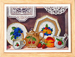 Схема для вишивки бісером Чайний сервіз Н-010 (габардин)