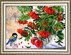 Схема для вишивки бісером Натюрморт з горобиною Н-013 (габардин)