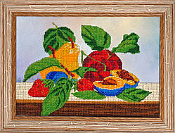 Схема для вишивки бісером Груші, яблука, сливи Н-015 (габардин)