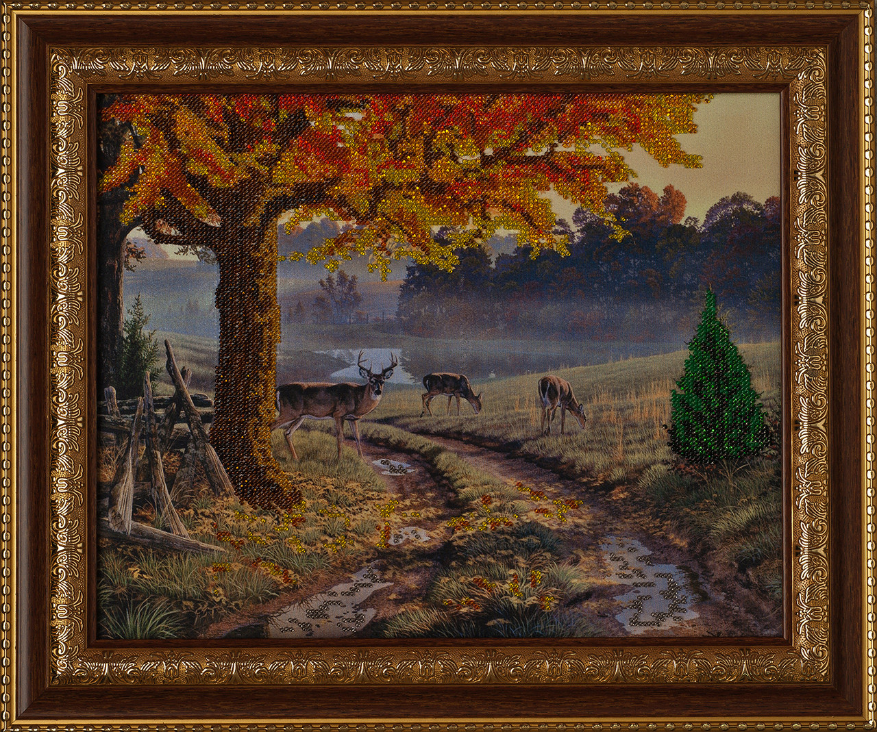 Схема для вишивки бісером Золота осінь П-003 (габардин), фото 1