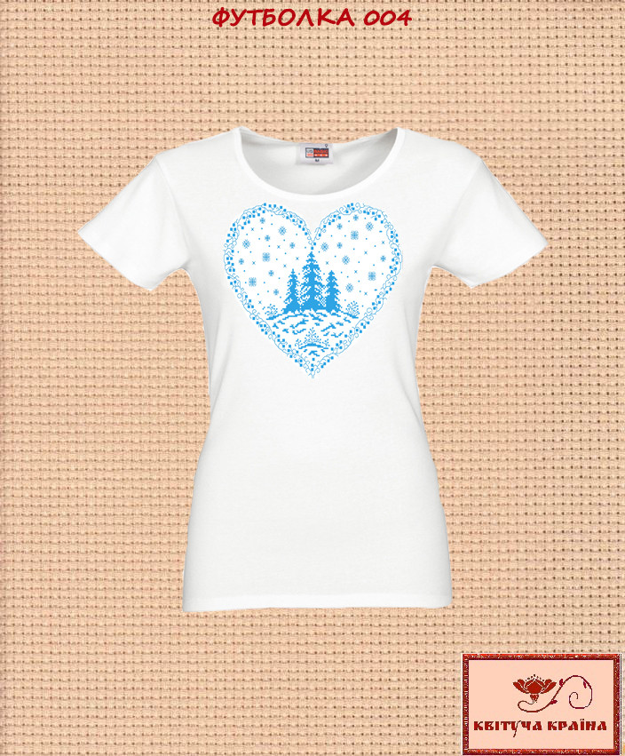 Заготовка для вишиванки Футболка жіноча 004 ТМ "Квітуча країна", фото 1