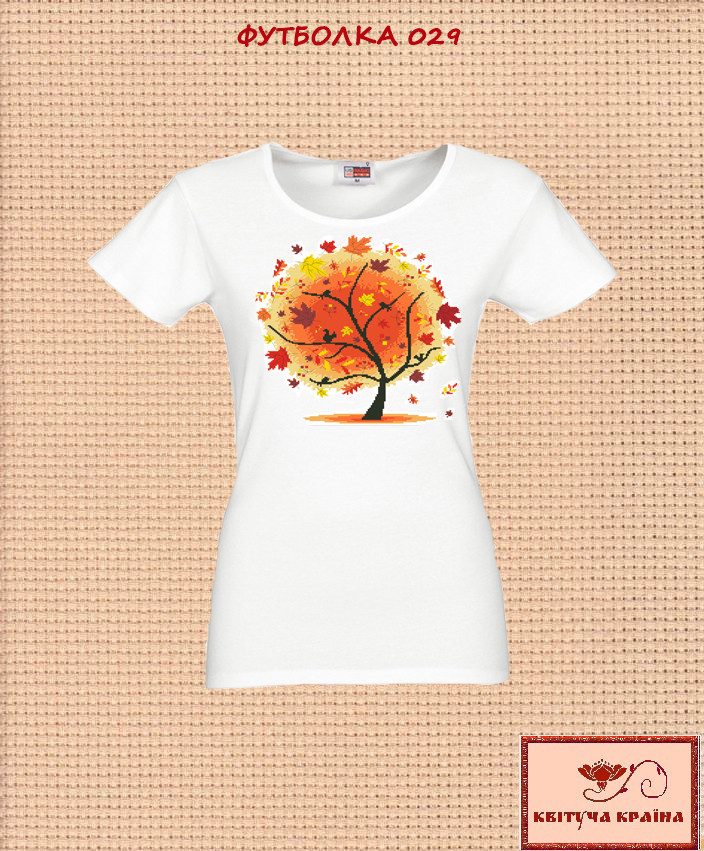 Заготовка для вишиванки Футболка жіноча 029 ТМ "Квітуча країна", фото 1