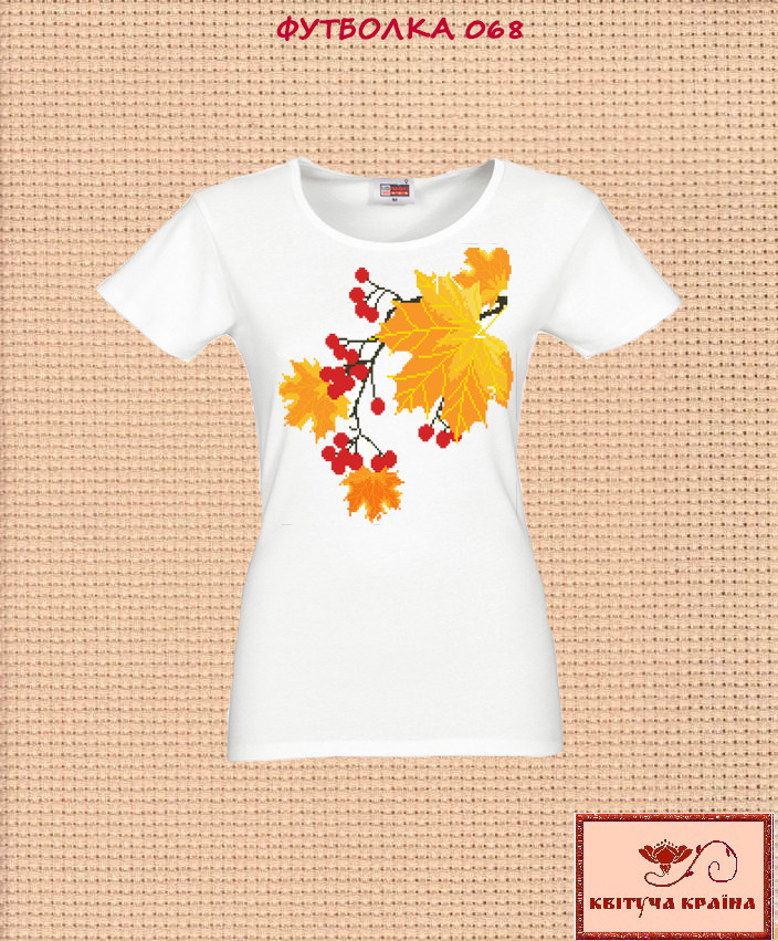 Заготовка для вишиванки Футболка жіноча 068 ТМ "Квітуча країна", фото 1