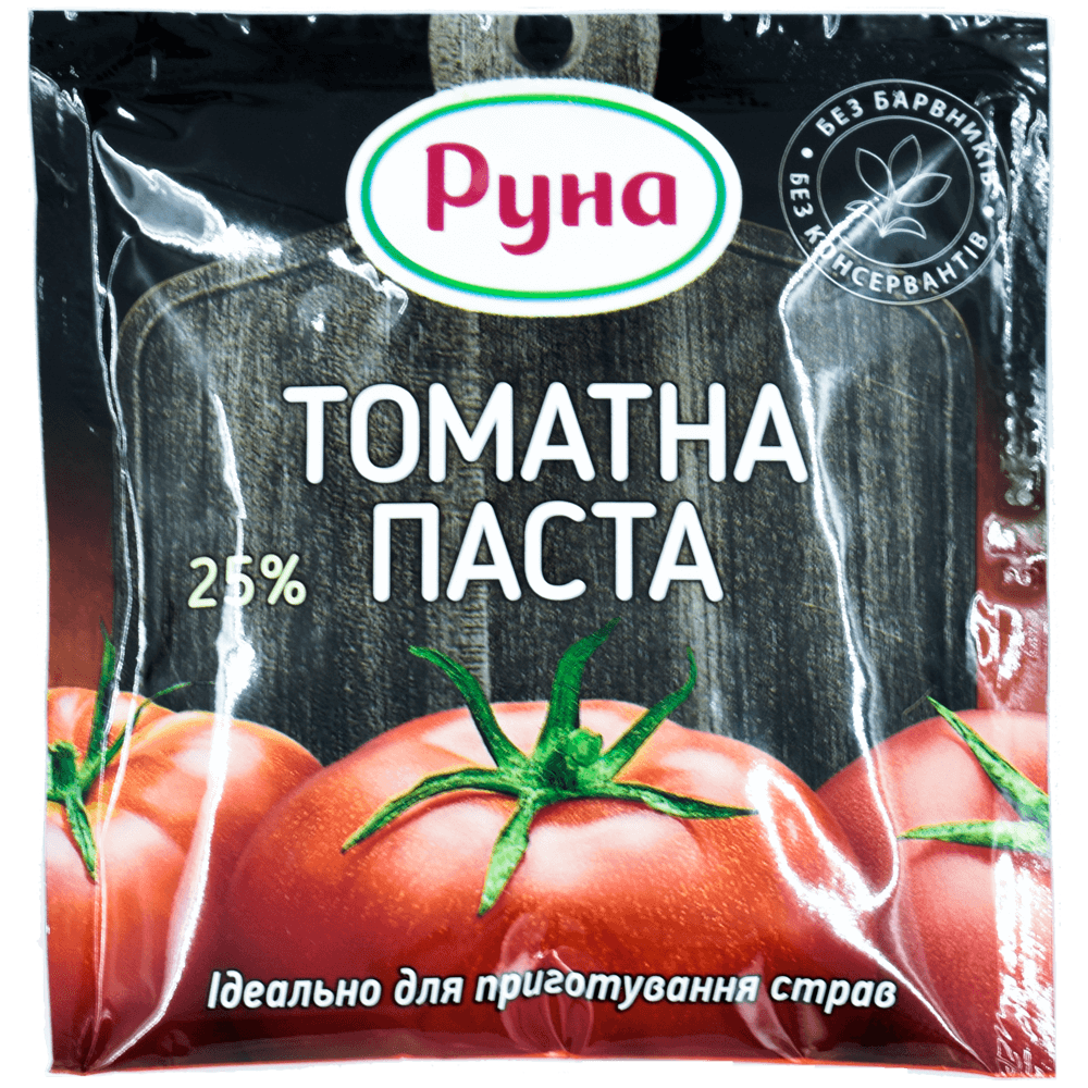 Томатна паста "Руна" 25%, 70 г, ціна 12 грн - Prom.ua (ID#1626186376)