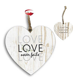 Підвіска-серце двостороння Love never fails/Бо немає нічого неможливого хрпс0006ка Тур-Колекшн