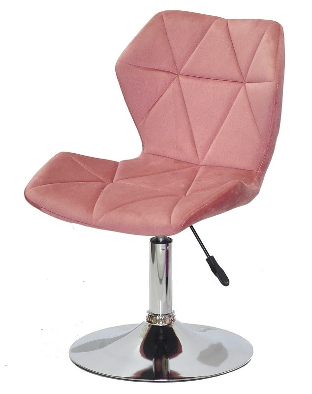 Стілець Torino CH-Base велюр теракотовий 1018 на хромованій круглій опорі, поворотний із регулюванням висоти, фото 1