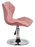 Стілець Torino CH-Base велюр теракотовий 1018 на хромованій круглій опорі, поворотний із регулюванням висоти, фото 4