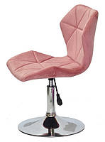 Стілець Torino CH-Base велюр теракотовий 1018 на хромованій круглій опорі, поворотний із регулюванням висоти, фото 3