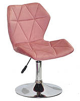 Стілець Torino CH-Base велюр теракотовий 1018 на хромованій круглій опорі, поворотний із регулюванням висоти, фото 2