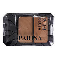 Двойные компактные румяна Parisa Cosmetics B-702 № 07 коричнево-ореховый