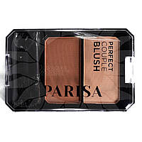 Двойные компактные румяна Parisa Cosmetics B-702 № 08 бежево-коричневый