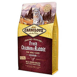 Carnilove Cat Fresh Chicken & Rabbit Gourmand for Adult cats з куркою та кроликом для кішок, 6 кг