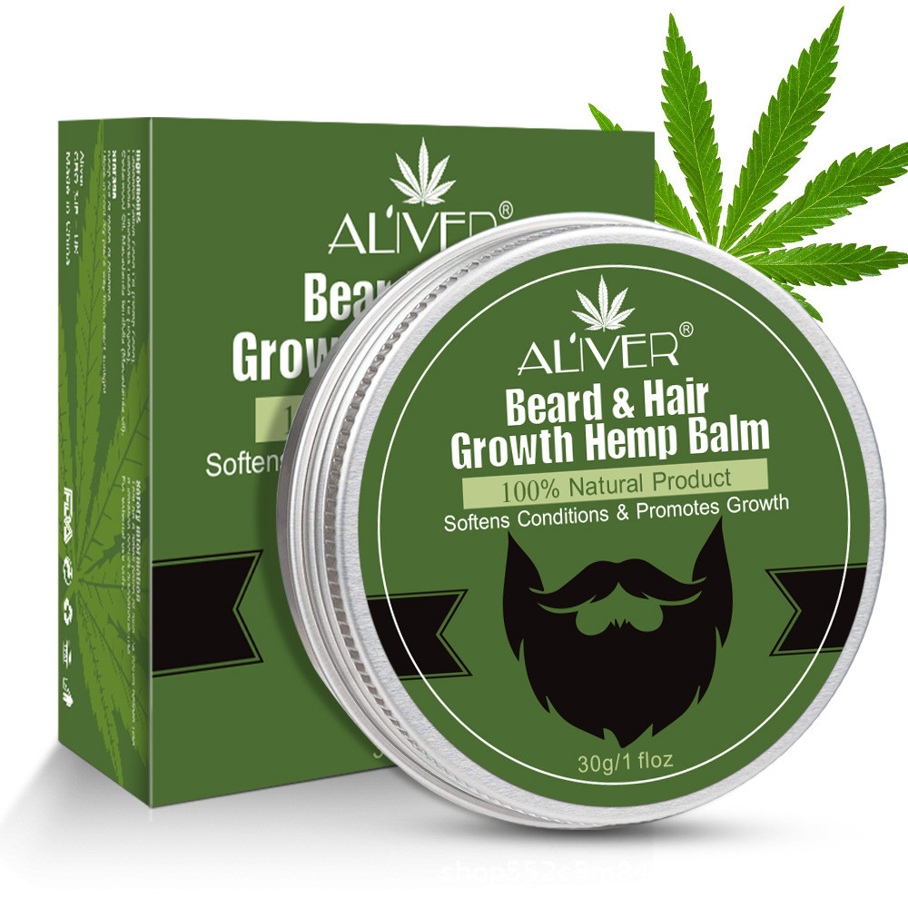 Бальзам для бороди з екстрактом насіння коноплі Aliver Beard & Hair Growth Hemp Balm 30 г