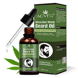 Олія для бороди та шкіри з маслом коноплі Aliver Bioactive Hemp Beard Oil 30 мл