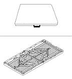 Садовий розкладний пластиковий стіл - валіза 123см білий, buuba, фото 4