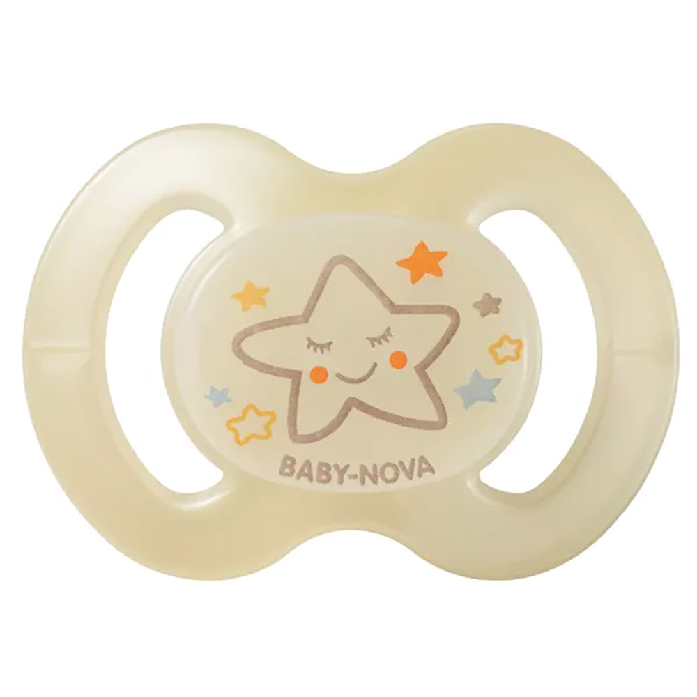 Пустушка силіконова (0-6 міс) бежева Baby-Nova 1 шт. (4001071011991)