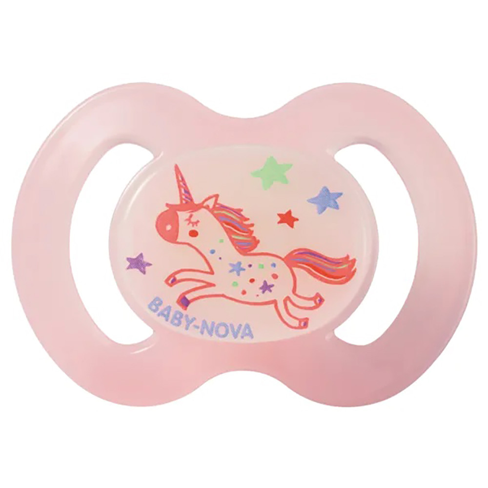 Пустушка силіконова (6-18 міс) рожева Baby-Nova 1 шт. (4001071012219)