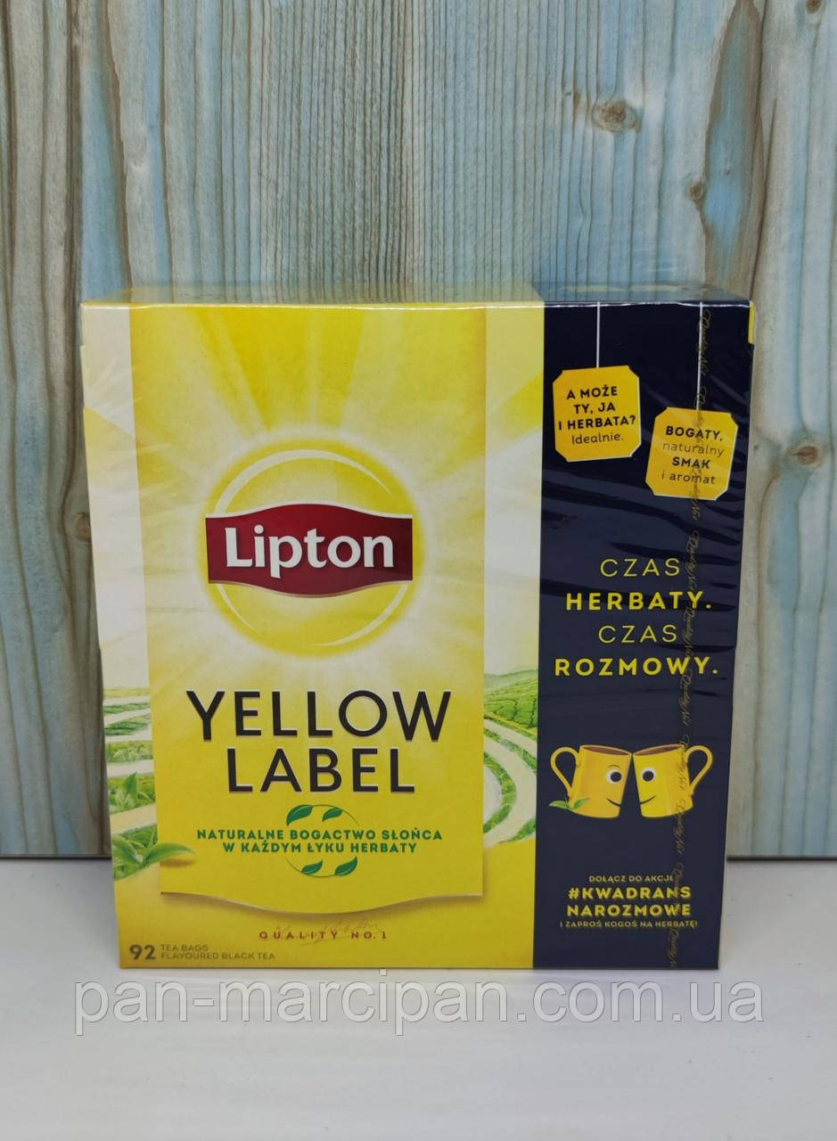 Чай чорний пакетований Lipton 92 пак, фото 1