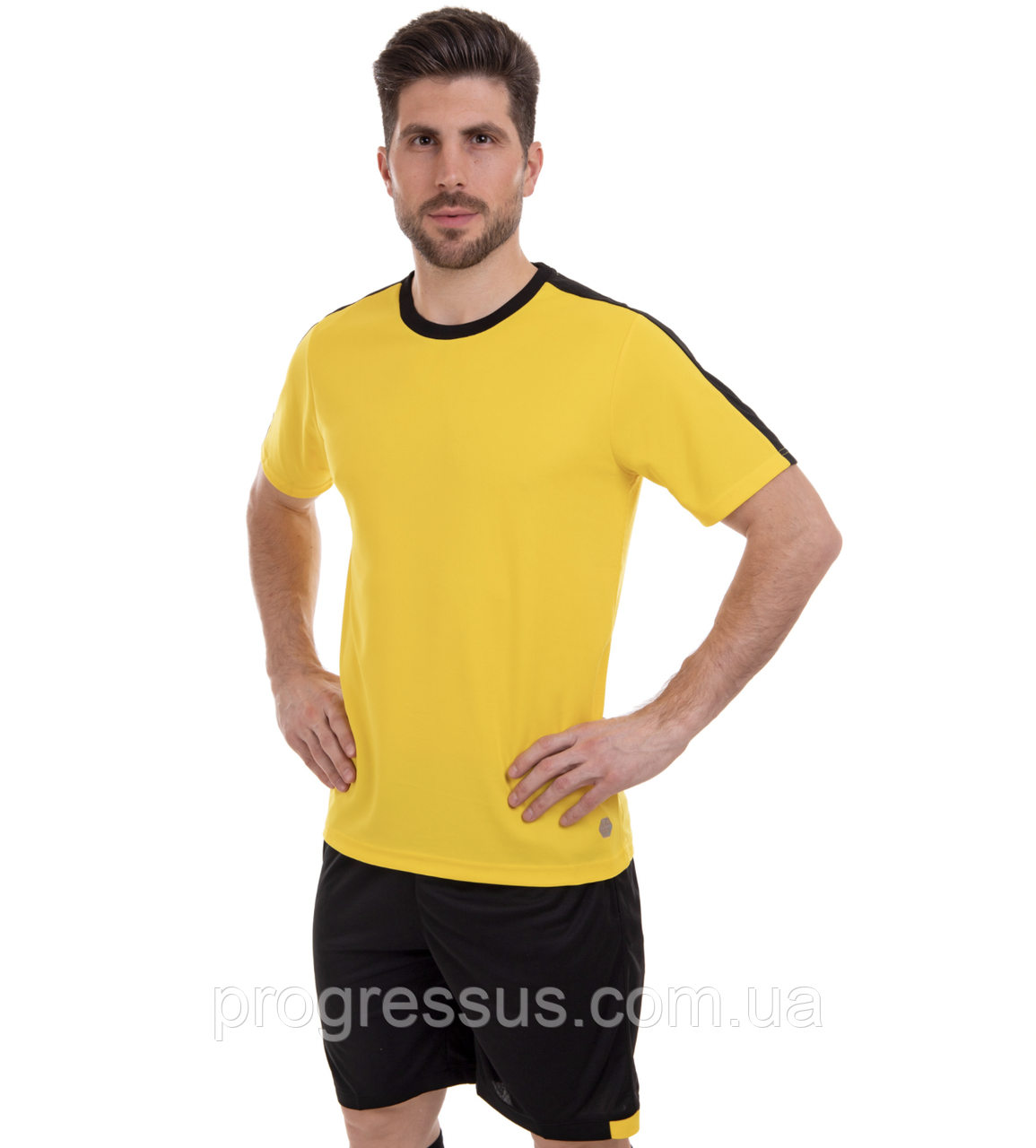 Футбольна форма чоловіча жовто-чорна/футбольна форма для команди/футбольне екіпірування