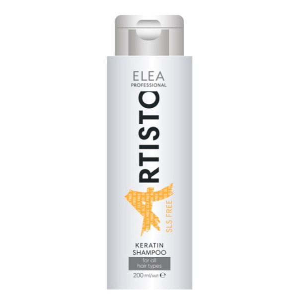 Відновлювальний шампунь безсульфатний з кератином Elea Professional Artisto Keratin Shampoo SLS Free 200 мл
