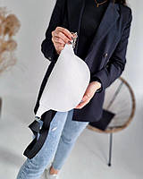 Біла жіноча сумка-бананка. Класна сумочка на пояс або через плече., фото 7